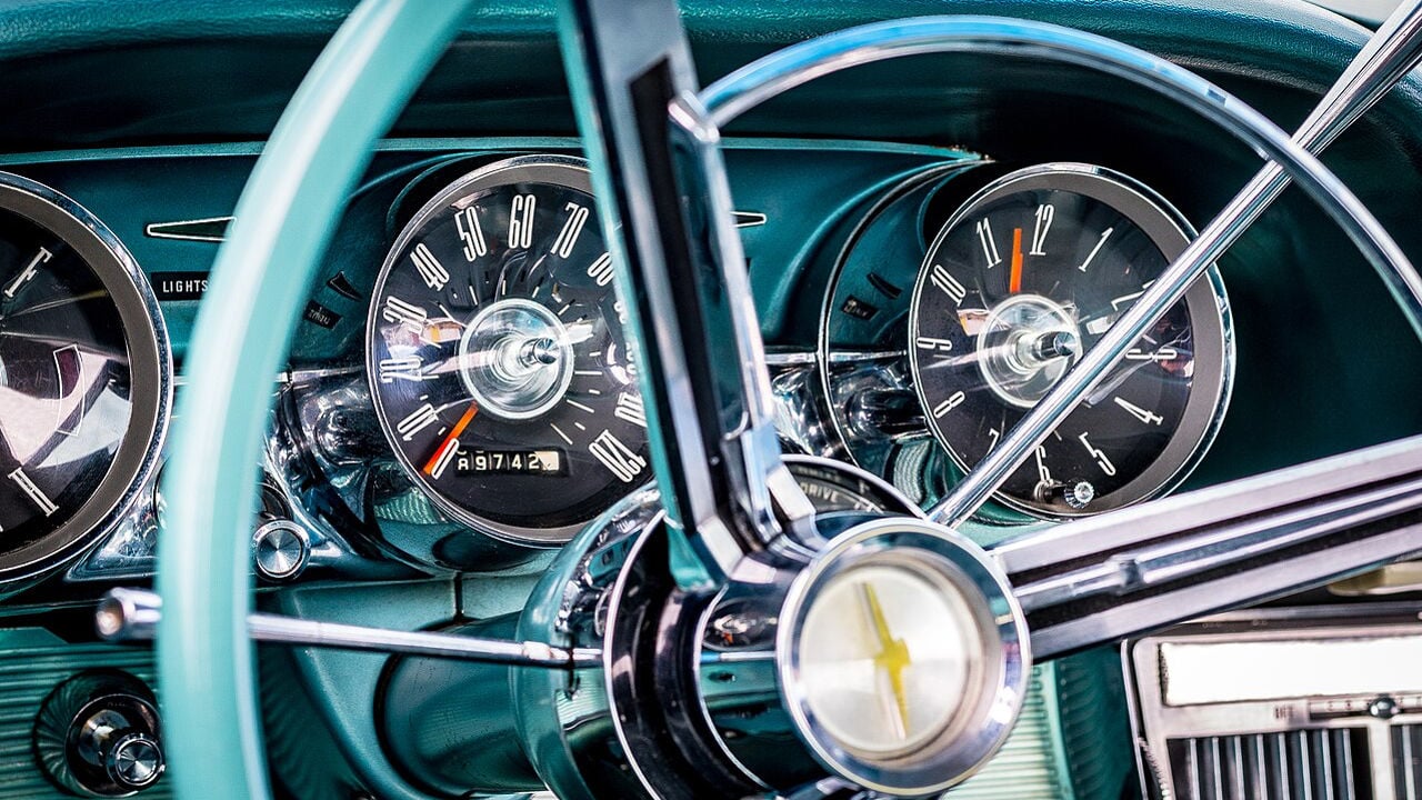 vintage steering wheel