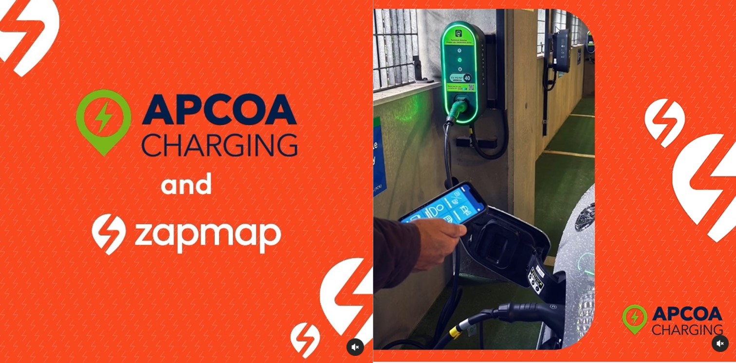 APCOA EV charge points now included on Zapmap
