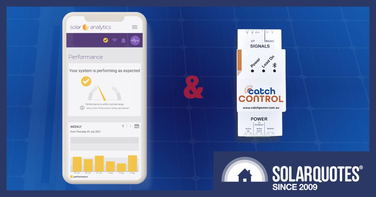 solar analytics app and catch control device