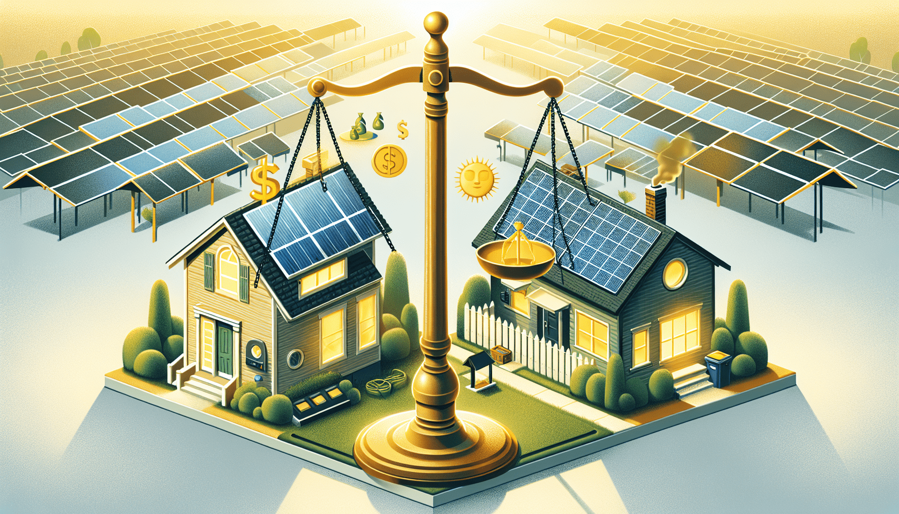 Financial implications of community solar vs rooftop solar panels