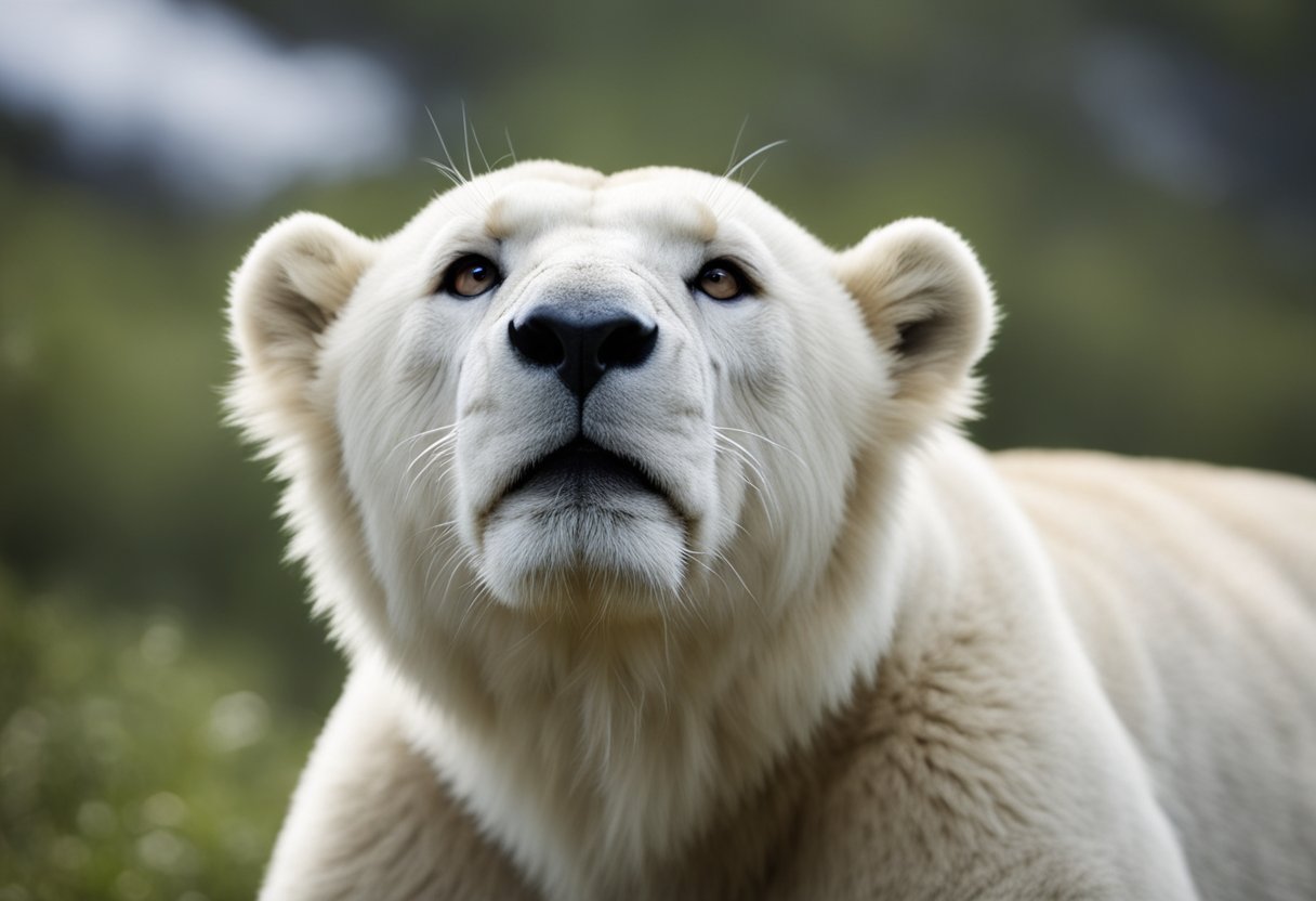 Random Animals Facts: a lion in the savanna, a whale in the ocean, a monkey in the rainforest, and a polar bear in the Arctic