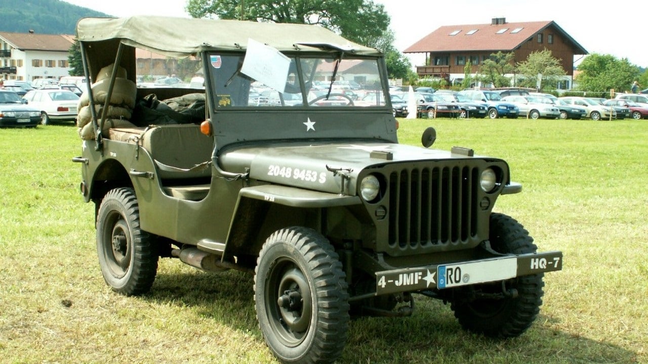 1941 Willys Jeep - Front quarter view. US Armys scout and recpn vehicle