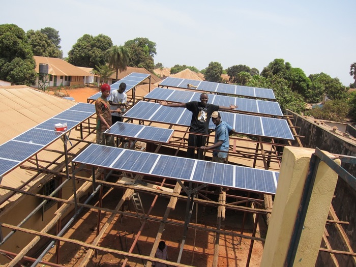 This installation of off-grid solar panels in Africa is taking place at a location for which NASA POWER data is readily available.