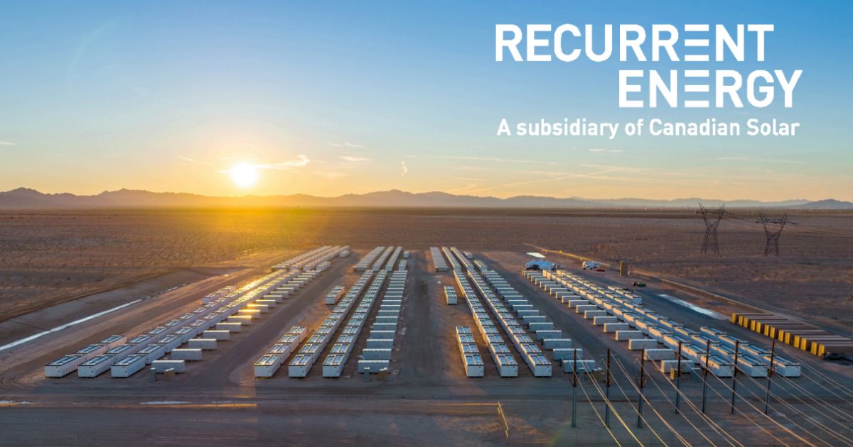 Recurrent Energy Secures Financing for Arizona's Largest Energy Storage Project